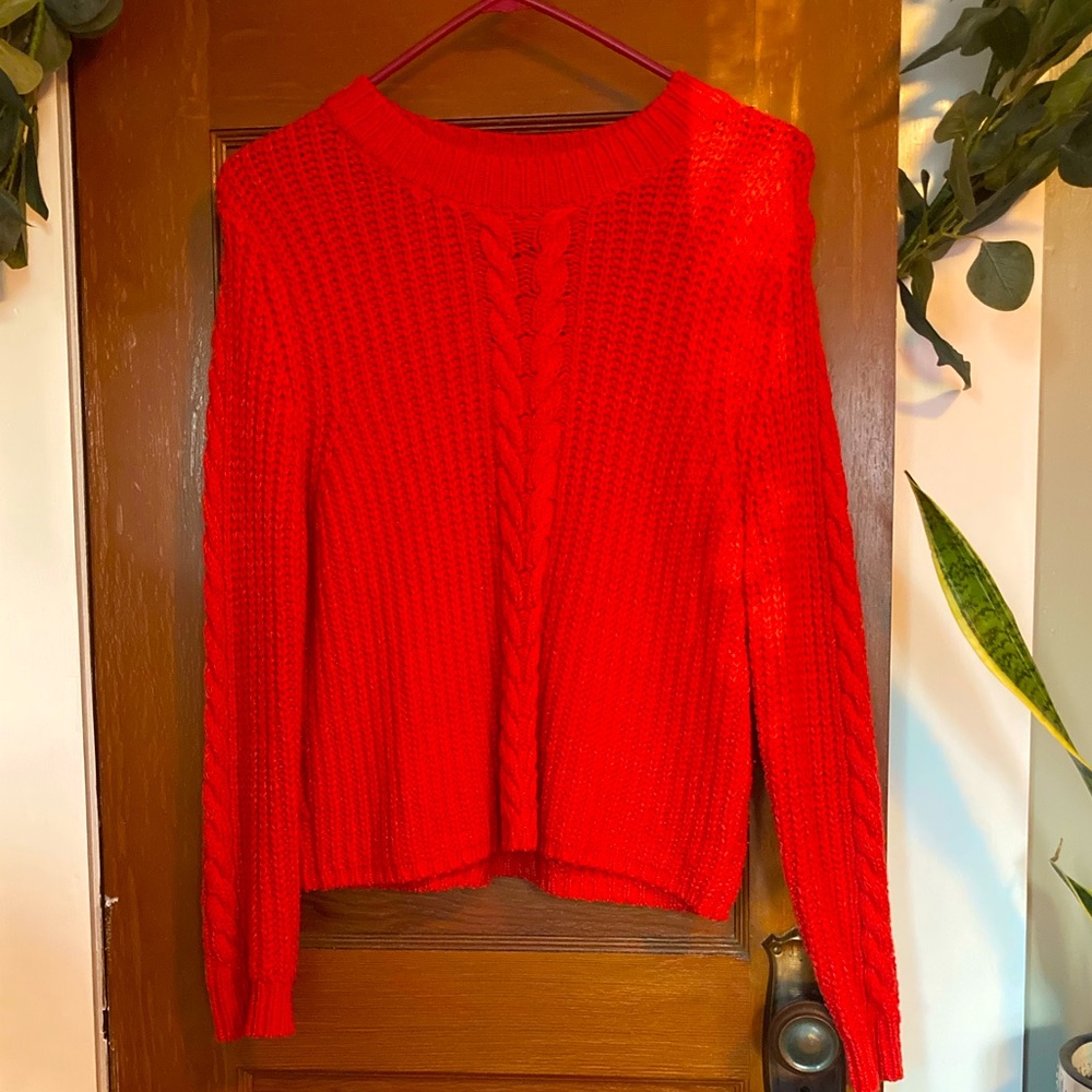 Carve Designs Red Chunky Knit Sweater XS